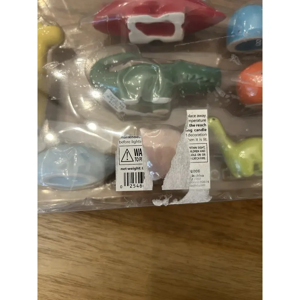 Cake Toppers Colorful Animals Kids BIRTHDAY CANDLE HOLDERS Set of 8 By Tag EUC
